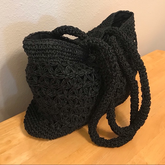 Scala Handbags - SALE!☀️🏝 Women’s Scala Woven Straw Tote Bag - Black